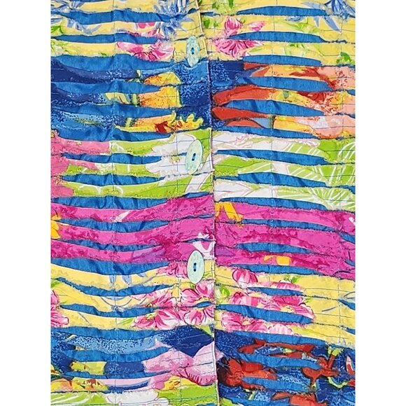 New Direction  Floral Patchwork Colorful Jacket XL‎ - Picture 4 of 7